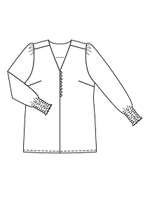 Технический рисунок блузки ретро