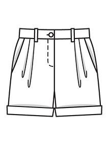 Технический рисунок шорт для девочки