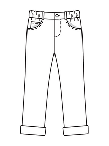 Технический рисунок джинсов для мальчика