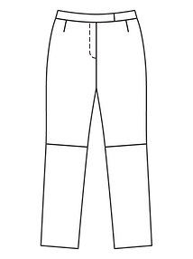 Технический рисунок брюк из искусственной кожи