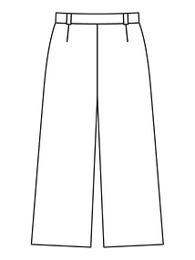 Технический рисунок брюк простого кроя