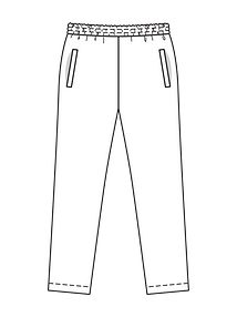 Технический рисунок мужских брюк