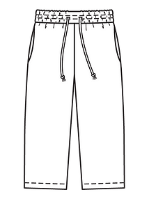 Технический рисунок пижамных брюк