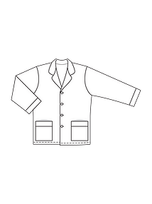 Технический рисунок пижамной рубашки унисекс