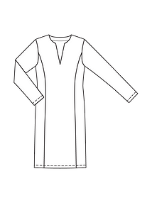 Технический рисунок бархатного платья