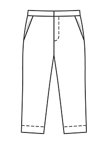 Технический рисунок вельветовых брюк
