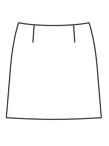 Технический рисунок юбки расклешенного силуэта