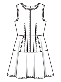 Технический рисунок джинсового платья