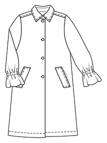 Технический рисунок льняного пальто
