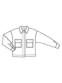 Технический рисунок жакета-рубашки