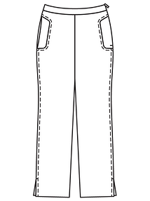 Технический рисунок зауженных брюк