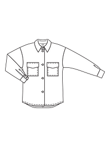 Технический рисунок жакета-рубашки