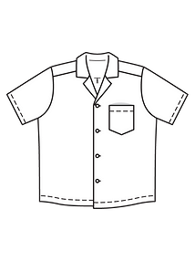 Технический рисунок гавайской рубашки