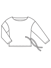 Технический рисунок короткого пуловера