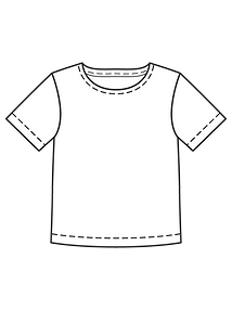 Технический рисунок классической футболки