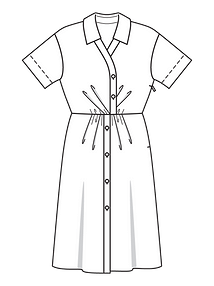 Технический рисунок платья-рубашки