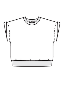Технический рисунок футболки для девочки