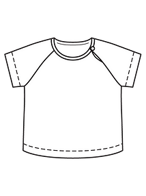 Технический рисунок футболки реглан