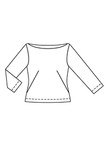 Технический рисунок приталенной блузки