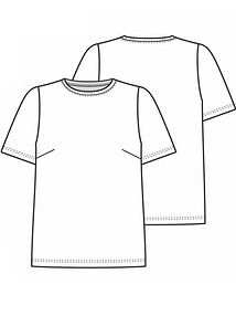 Технический рисунок базовой футболки
