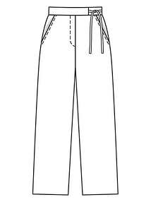Технический рисунок прямых брюк