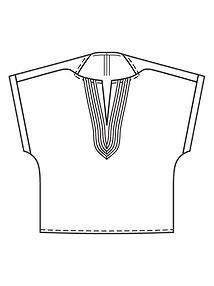 Технический рисунок блузки свободного кроя