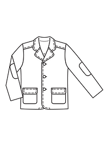Технический рисунок прямого пиджака