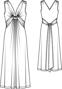Платье с переплетающимися завязками
