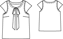 Блузка с необработанными срезами