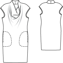 Платье с воротником «хомут»