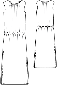 Длинное платье с высокими разрезами