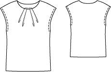 Блузка со складками по линии горловины