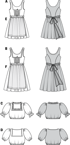 Дирндль: платье и блузка