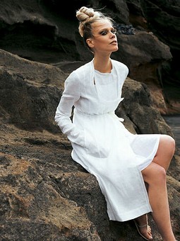 Многослойное платье №106 — выкройка из Burda 4/2012