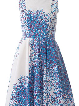 Платье с юбкой-солнце из коллекции Cacharel №128 — выкройка из Burda 4/2015