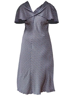 Платье с V-образным вырезом №127 В — выкройка из Burda 8/2015