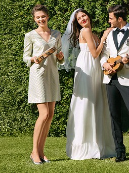 Платье А-силуэта для подружки невесты №112 — выкройка из Burda 3/2017