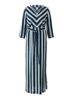 Платье с глубоким V-образным вырезом №412 B — выкройка из Burda. Мода для полных 1/2017