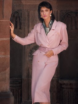 Платье-пальто прямого покроя №2 — выкройка из Burda 1/1987
