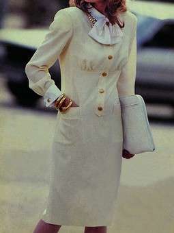 Платье приталенного силуэта №6 — выкройка из Burda 4/1987