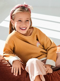 Пуловер прямого кроя для девочки №129