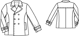 Пиджак с двубортной застёжкой