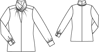 Блузка с асимметричным вырезом горловины