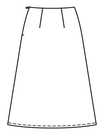Выкройка юбки А-силуэта WS020517
