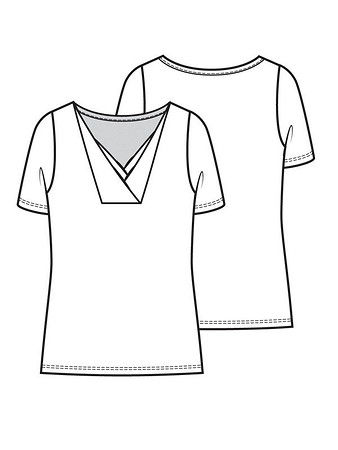 Технический рисунок блузки-футболки