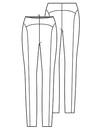 Технический рисунок узких брюк