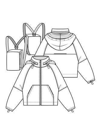 Технический рисунок куртки-трансформера
