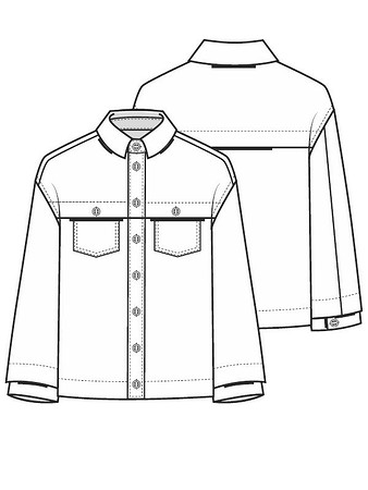 Технический рисунок куртки-рубашки