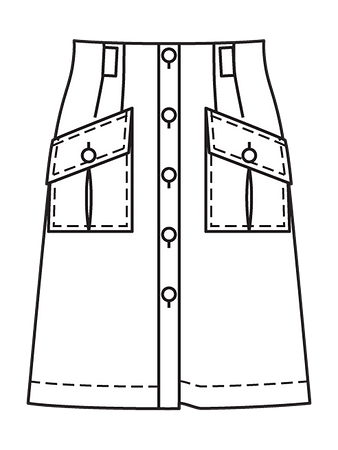 Технический рисунок юбки