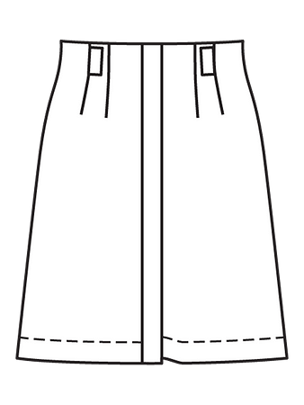 Технческий рисунок мини-юбки